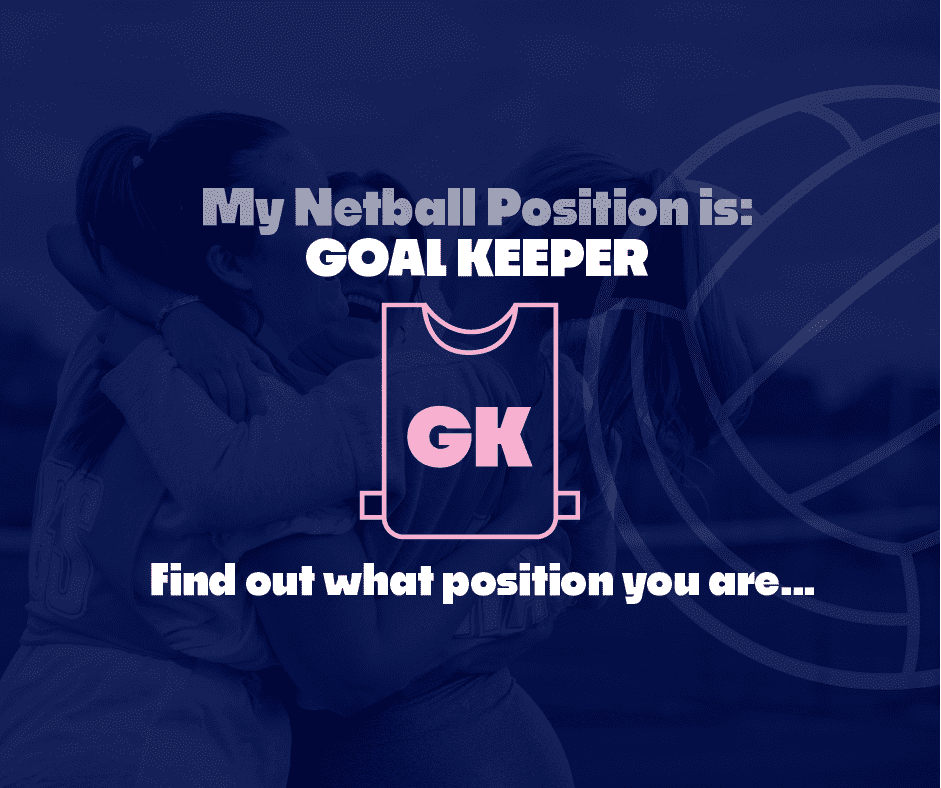 What Netball position are you? Results Goalkeeper