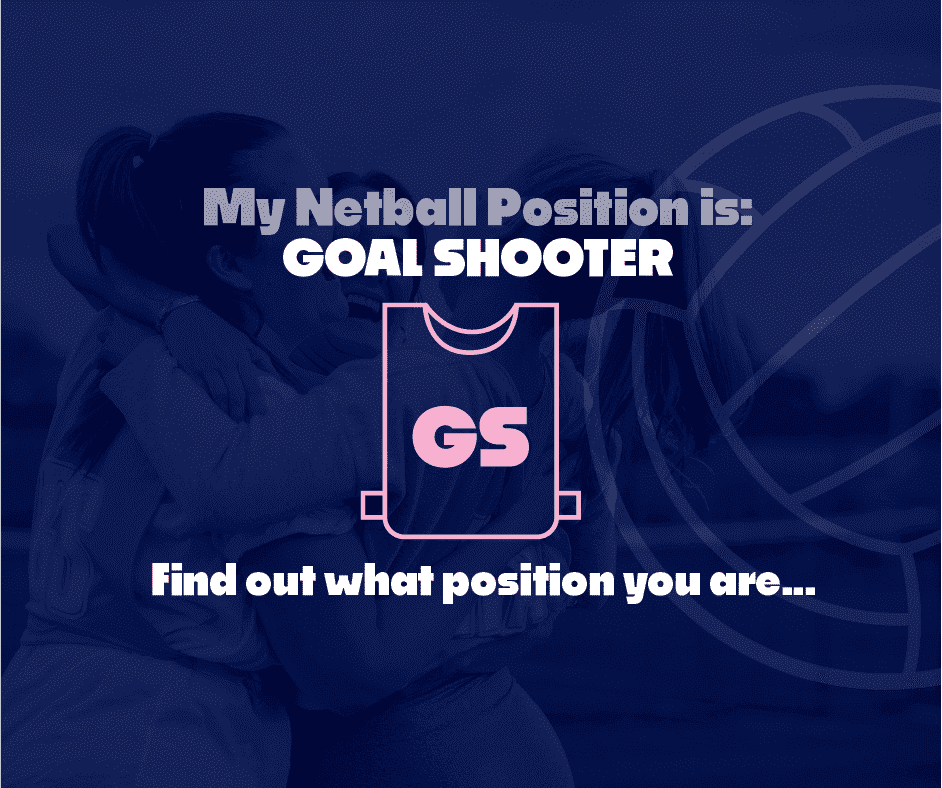 What Netball position are you? Results Goal Shooter
